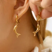 Pendientes gota oro