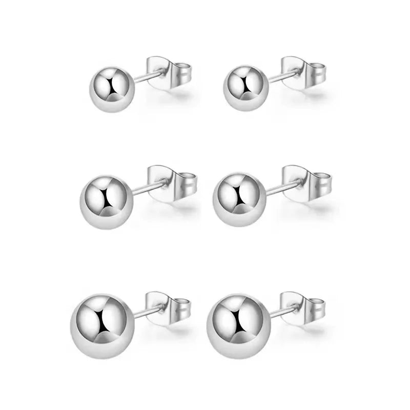 Pendiente plata 3-4-5mm