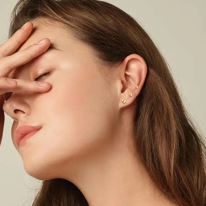 Pendiente plata 3-4-5mm