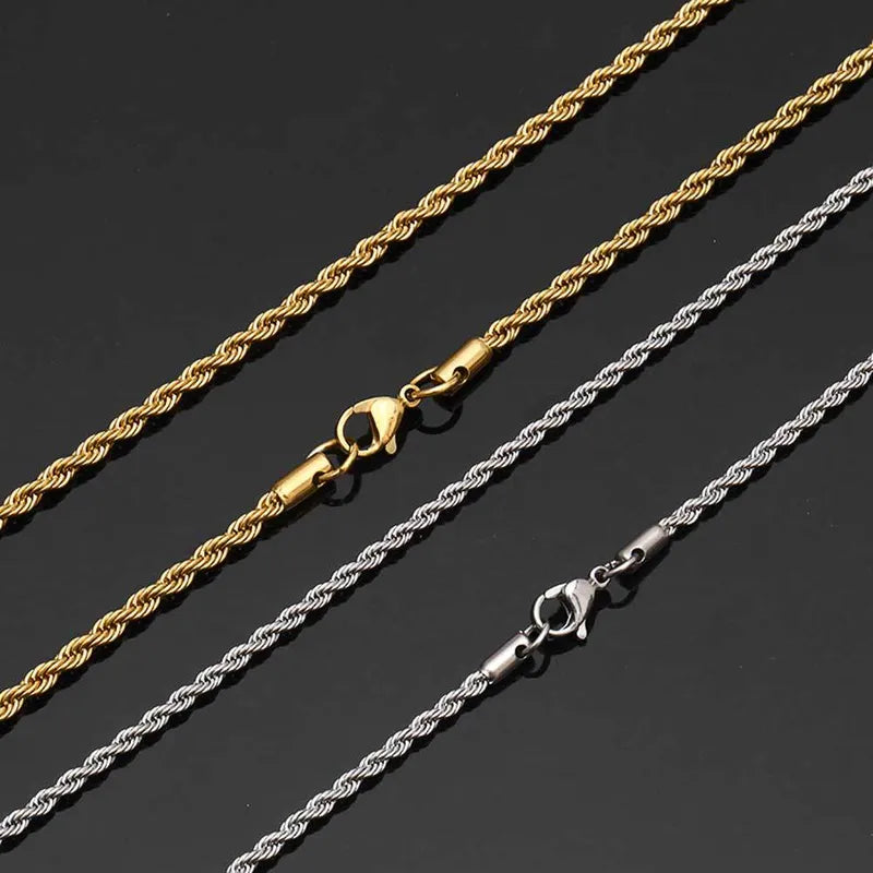 Collar geométrico oro 2mm