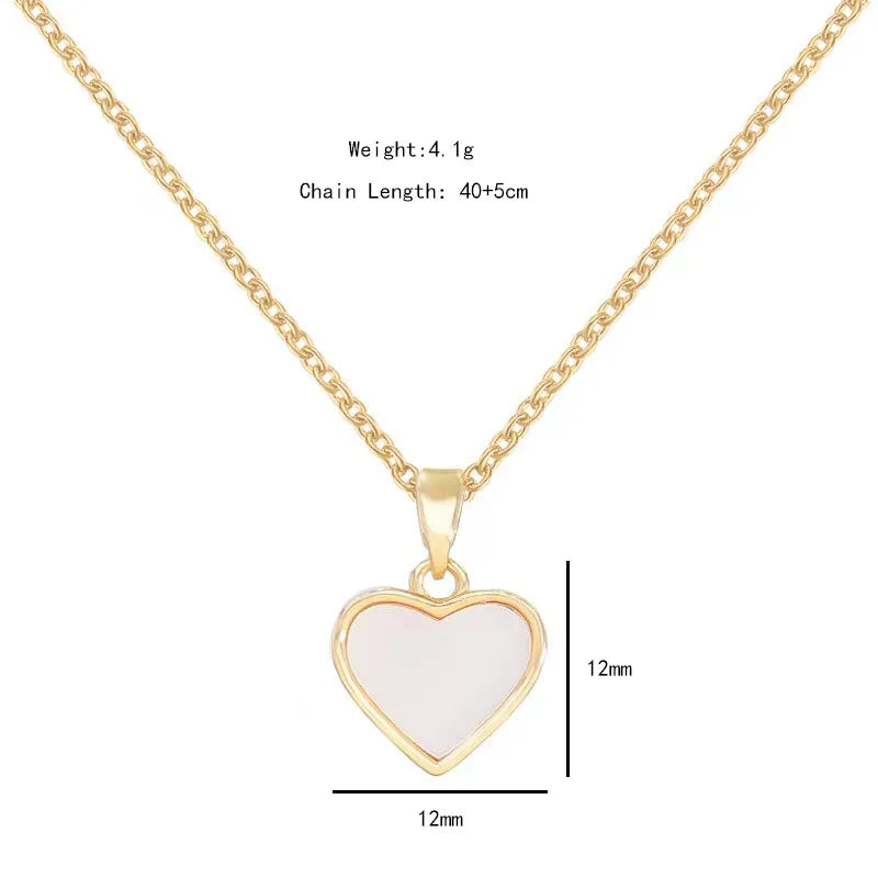 Collar colgante corazón dorado