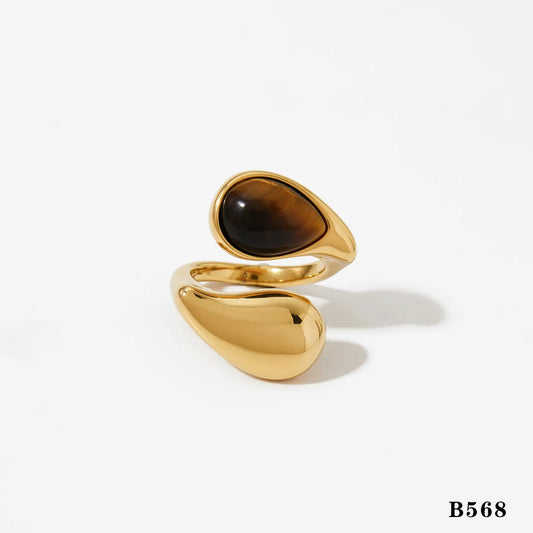 Anillo de oro Tigereye B865