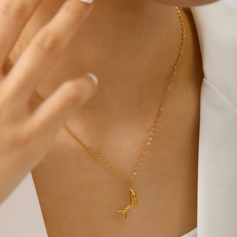 Collar simple oro gota