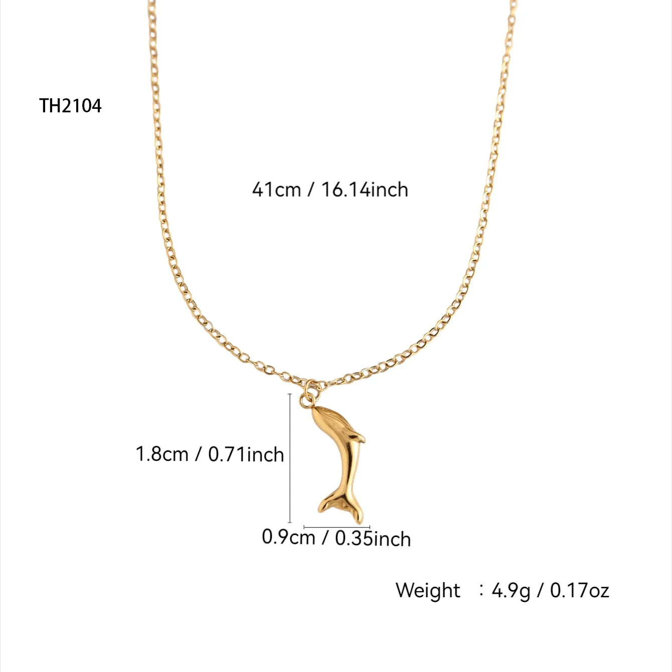 Collar simple oro gota