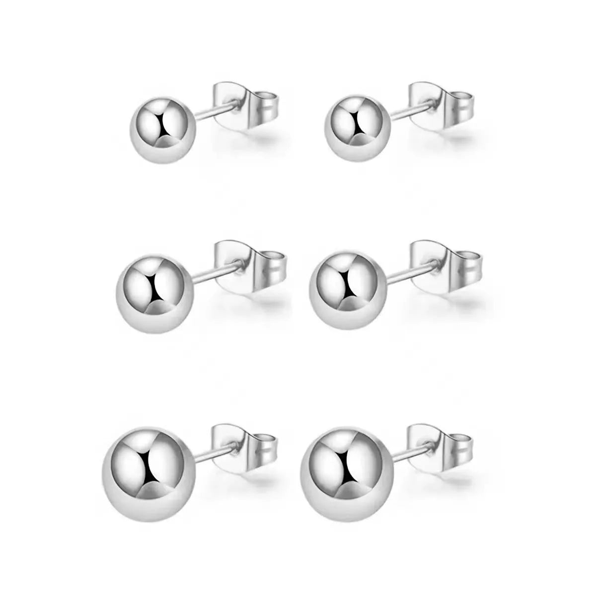 Pendiente plata 3-4-5mm