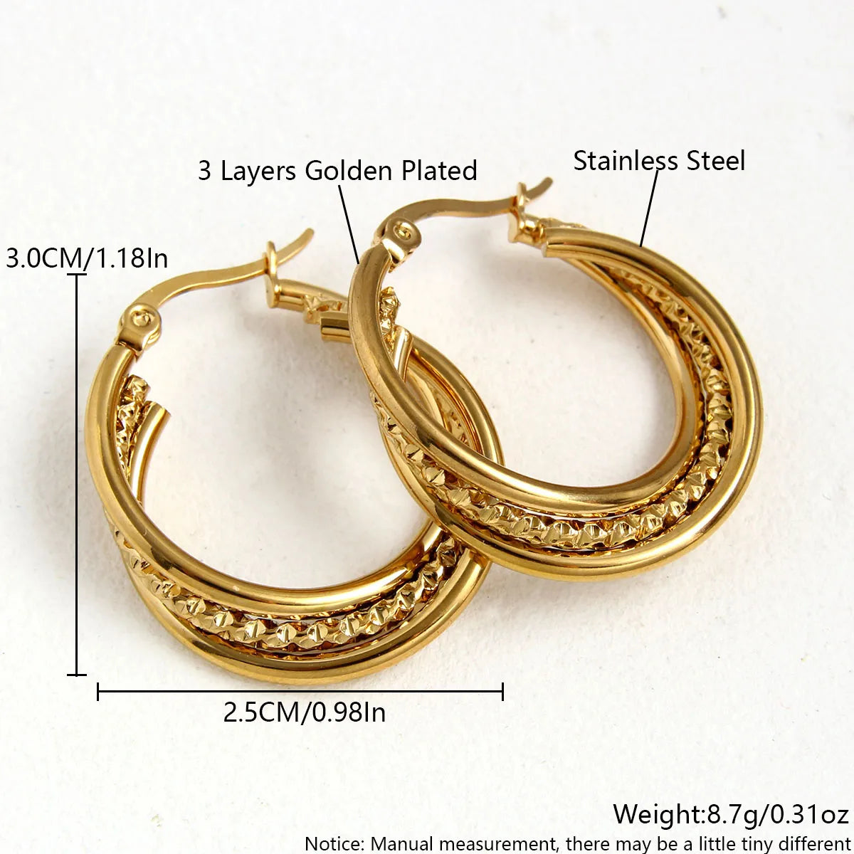 Pendientes playa geométrico EH05-10