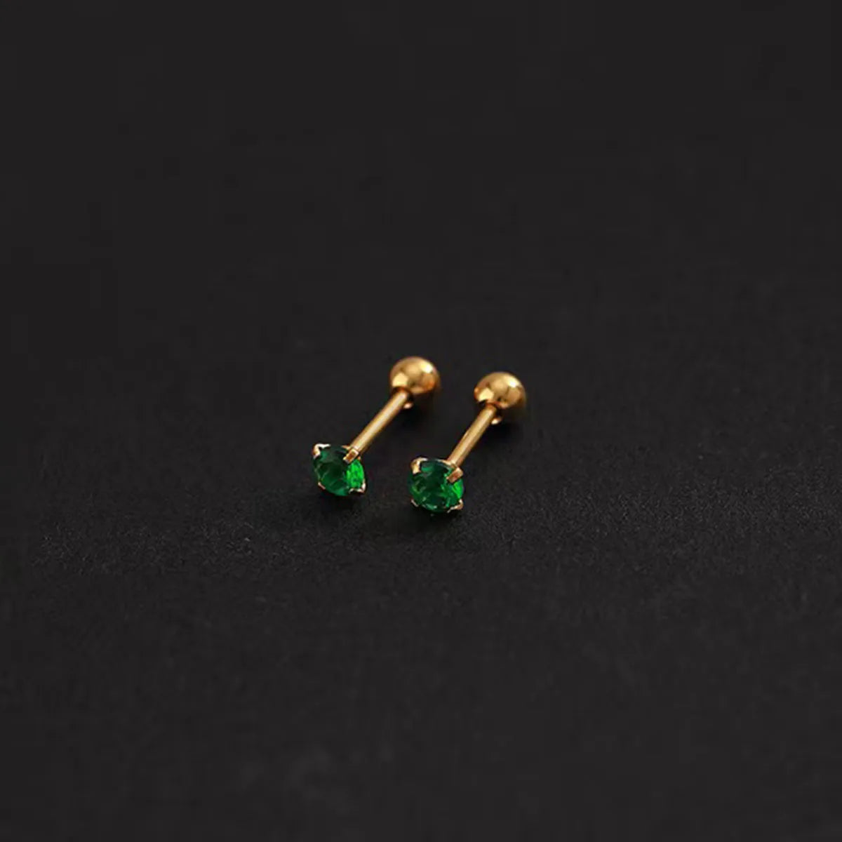 Pendiente verde 3mm
